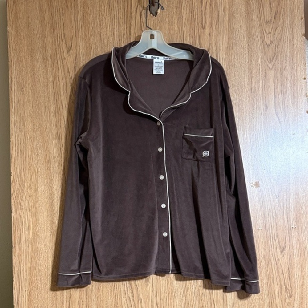 Born Brown Pajama Top with White Label